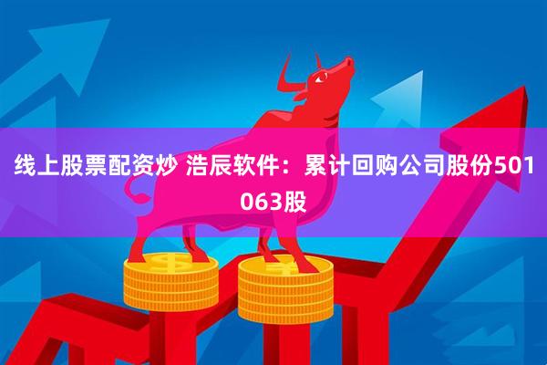 线上股票配资炒 浩辰软件：累计回购公司股份501063股
